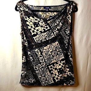 Chaps Classics Cowl Neck Sleeveless Blouse - Women's Size Large